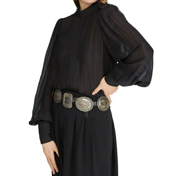 🆕️Polo Ralph Lauren Jacquard Stripe Silk Blouse - Picture 2 of 7